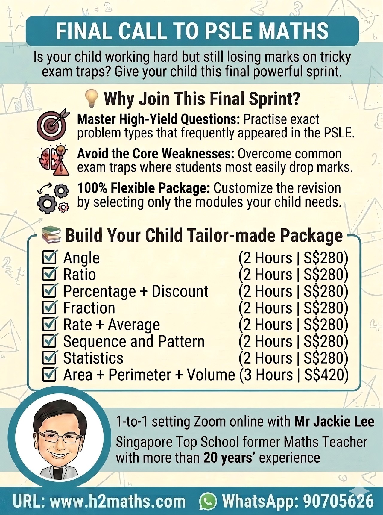 Final call to PSLE Maths
